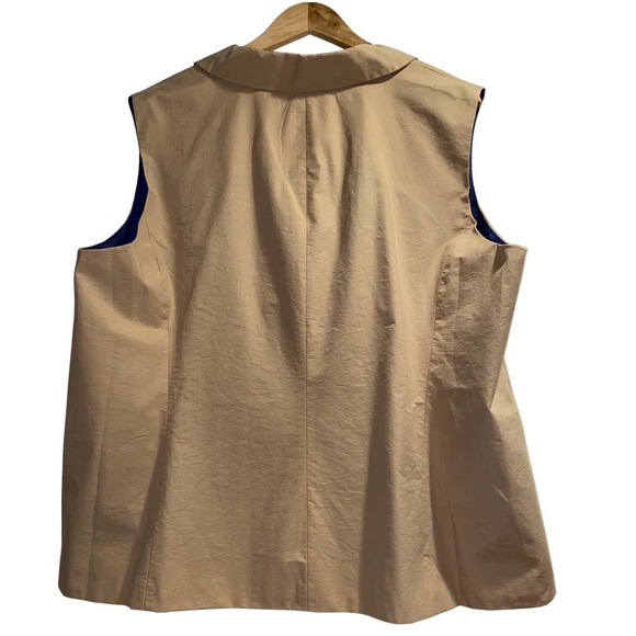 ISAAC MIZRAHI | Khaki Double Breasted Vest | Size 2X | NWOT - Picture 2 of 11